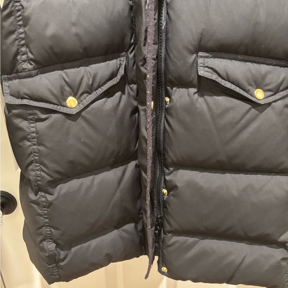 J. Crew Women's Black Puffer Coat with Fur Trim - Picture 4 of 7